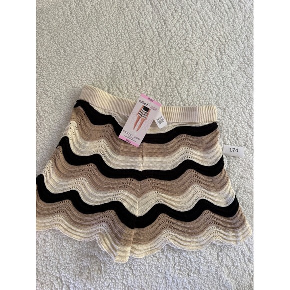 Edited x Hunter McGrady Pants - Edited x Hunter McGrady Crochet Short Women Small Black Multi New 174